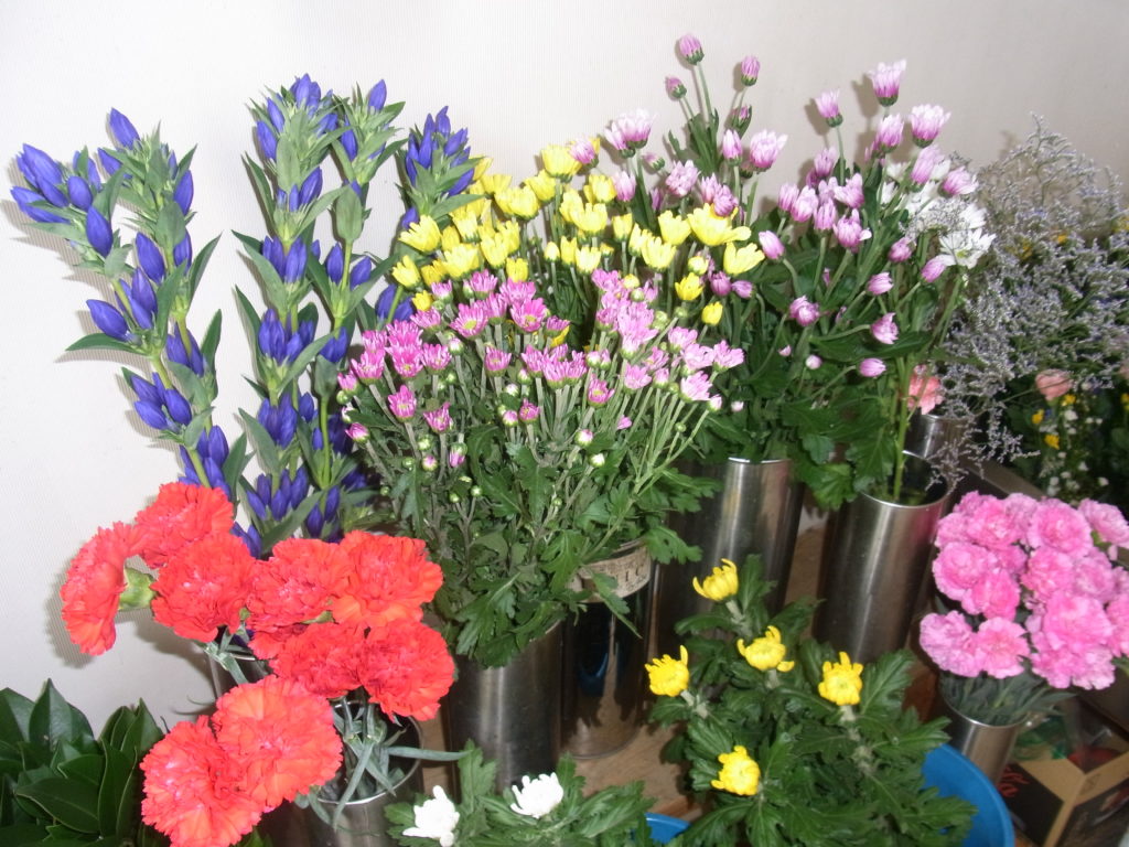 併設の生花店